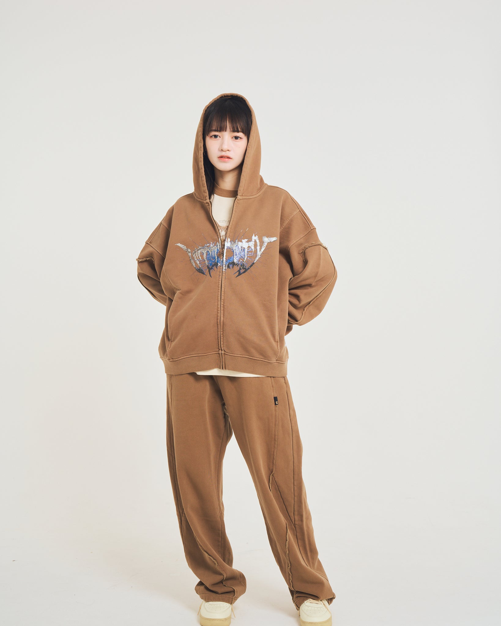 Wide easy sweat pants | Color_Camel | No_efsal-04_Camel【EFFECTEN_エフェクテン】【入荷予定アイテム・入荷連絡可能】