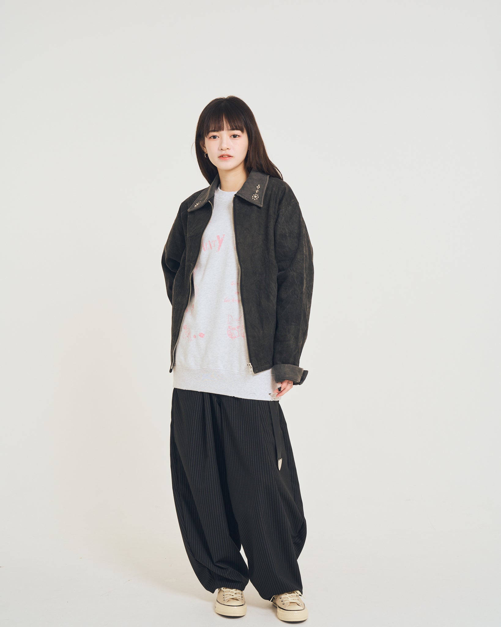 Studs work jacket – Black | EFFECTEN