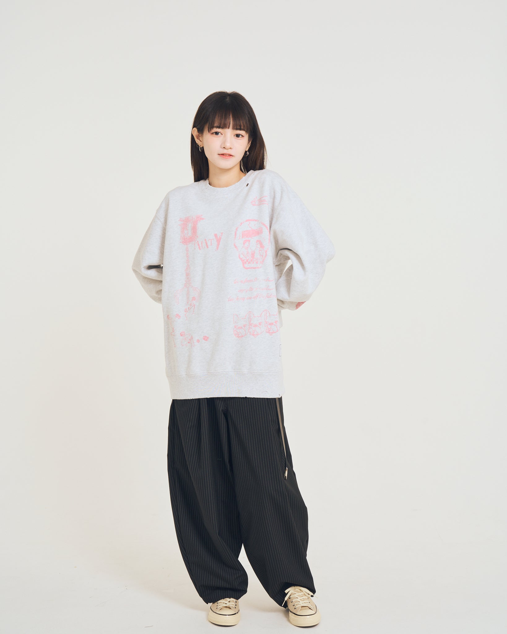 Salvage sweat shirts – Ash | EFFECTEN