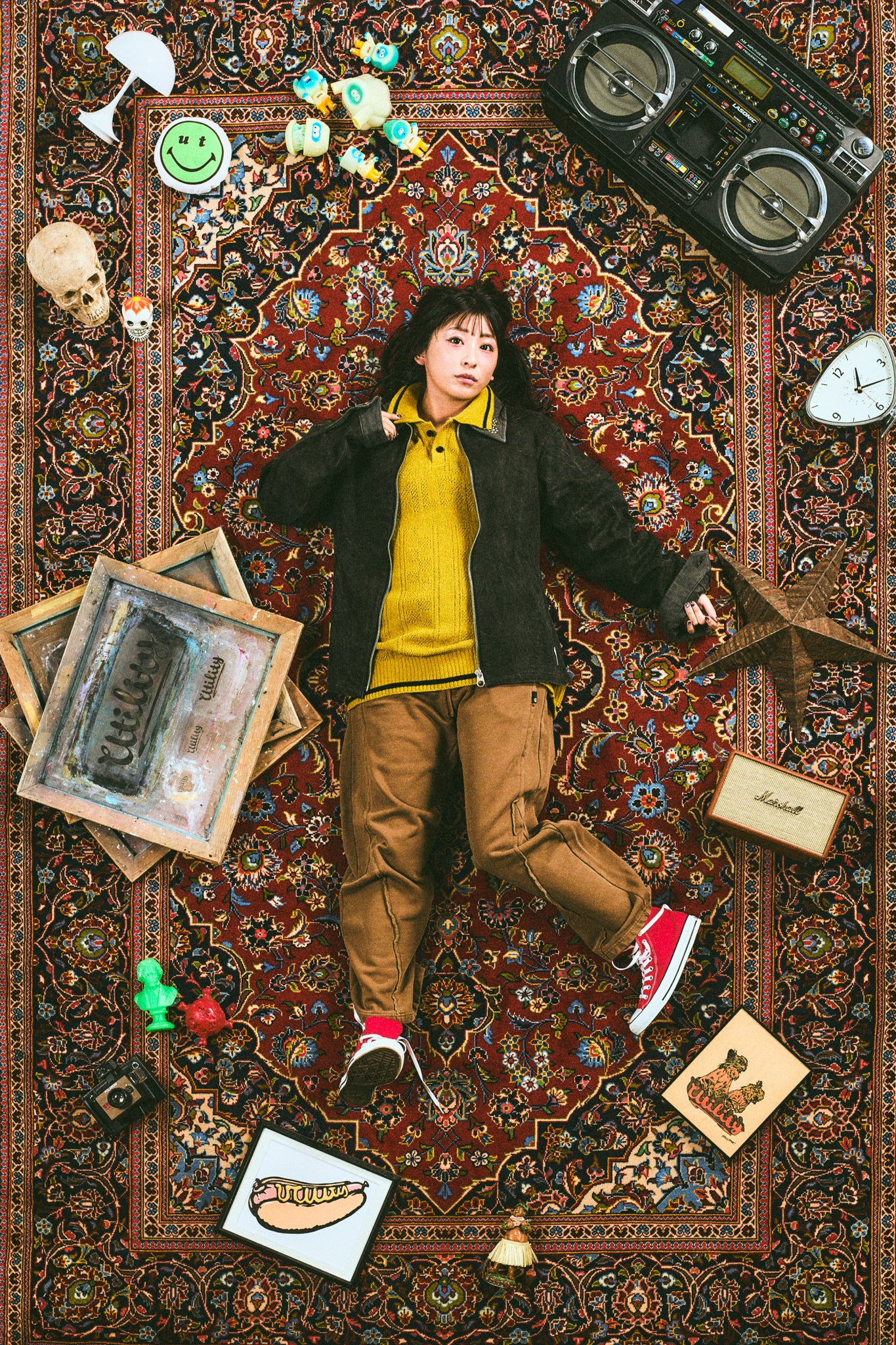 Wide easy sweat pants | Color_Camel | No_efsal-04_Camel【EFFECTEN_エフェクテン】【入荷予定アイテム・入荷連絡可能】