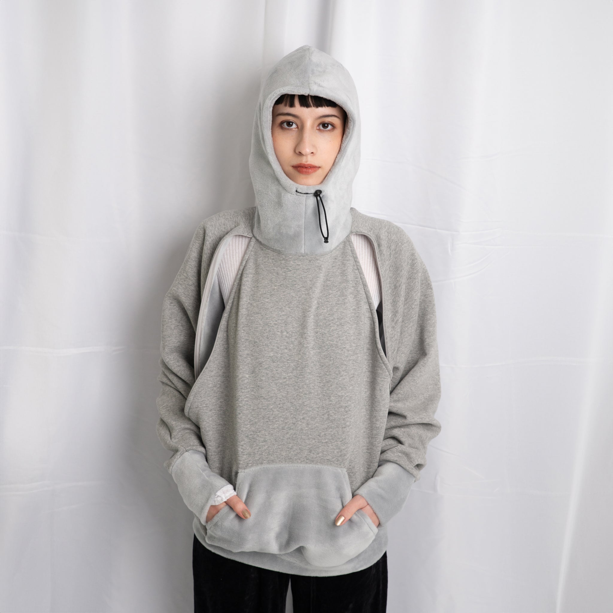 RAGLAN ZIP HOODIE | Color_Navy/Gray | No_252-445【CaRouseLamBRa_ケラウズランブラ】