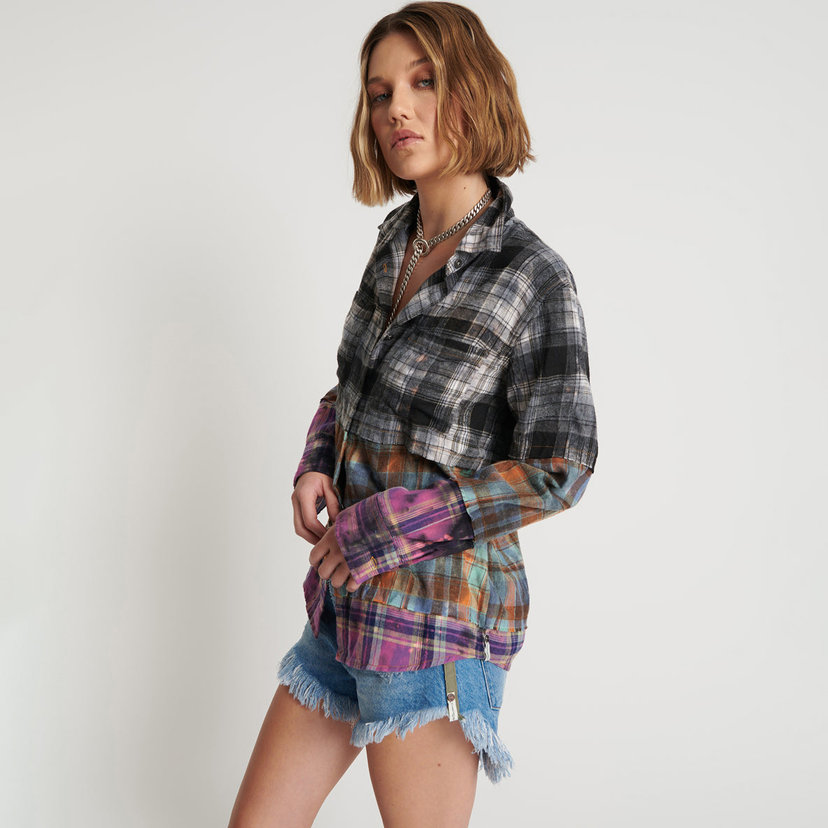 No:25970 | Name:MIXED FLANNEL SHIRT | Color:Flannel【ONE TEASPOON_ワンティースプーン】