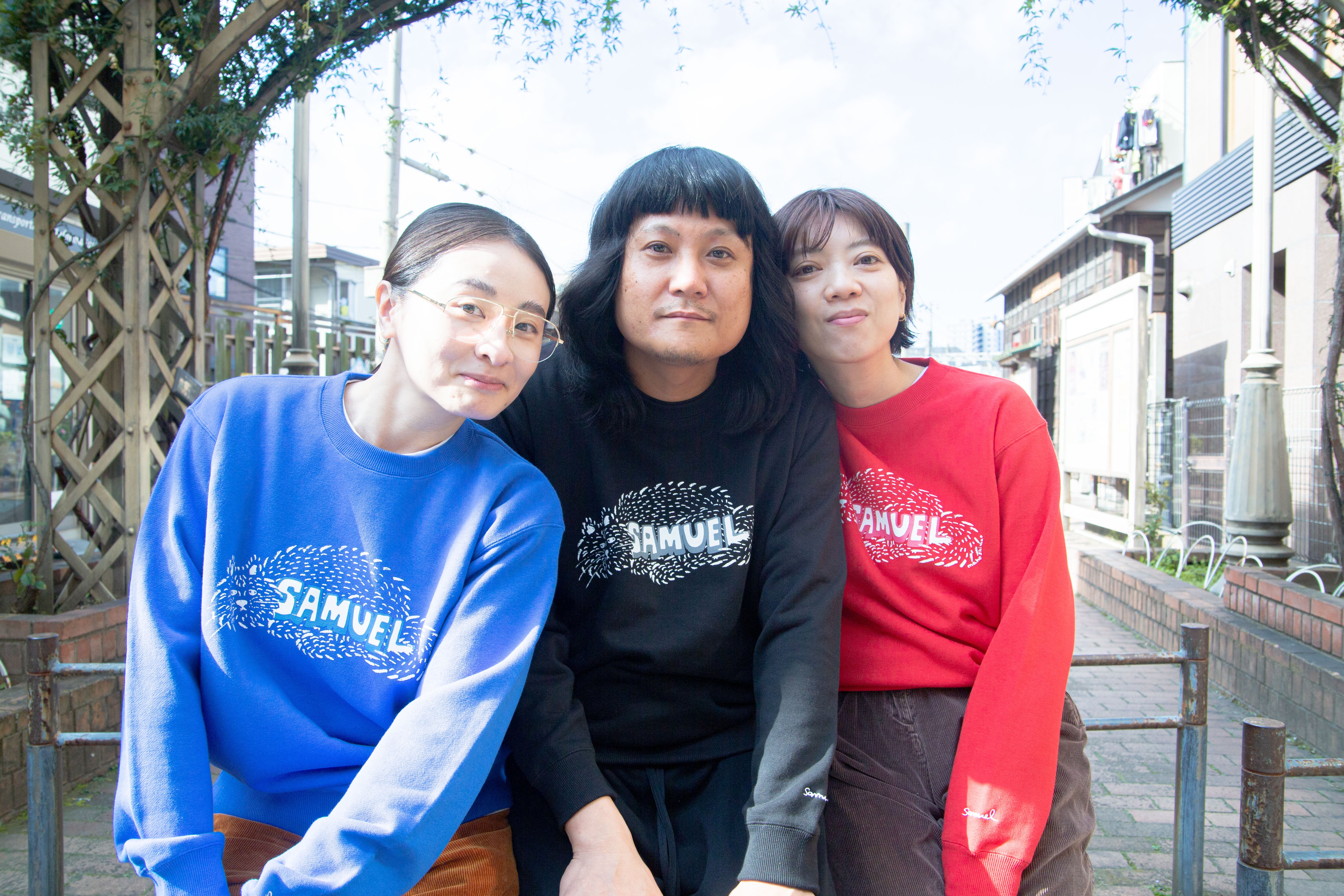 SAMUEL ×SHIMAO MAHO CAT LOGO CREWNECK SWEAT SHIRT | Color: Blue S-25AW-SM-001【SAMUEL_サミュエル】