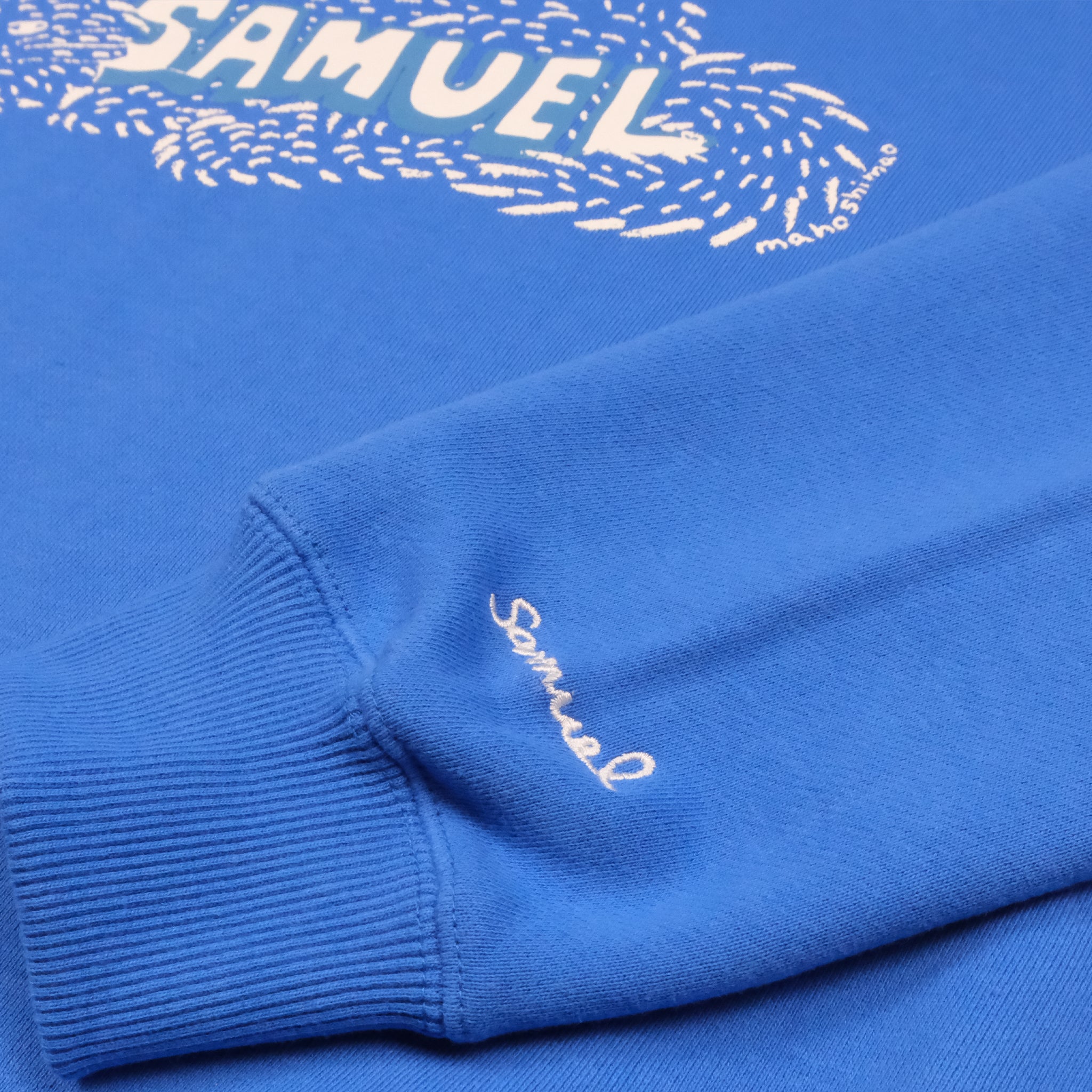 SAMUEL ×SHIMAO MAHO CAT LOGO CREWNECK SWEAT SHIRT | Color: Blue S-25AW-SM-001【SAMUEL_サミュエル】