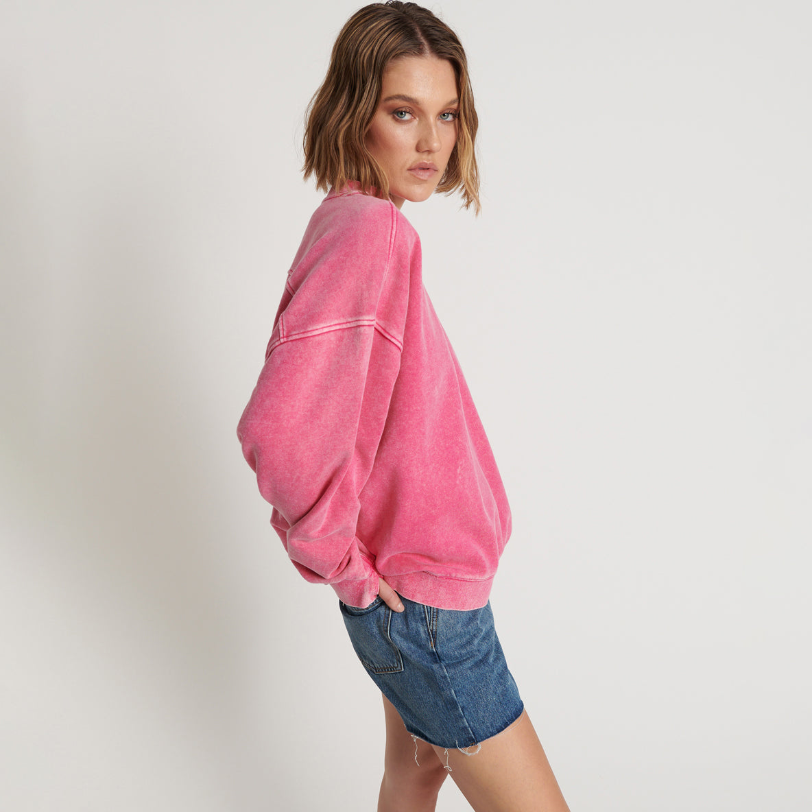 No:26030B | Name:PINK BOWER BIRD RETRO SWEATER | Color:Pink【ONE TEASPOON_ワンティースプーン】