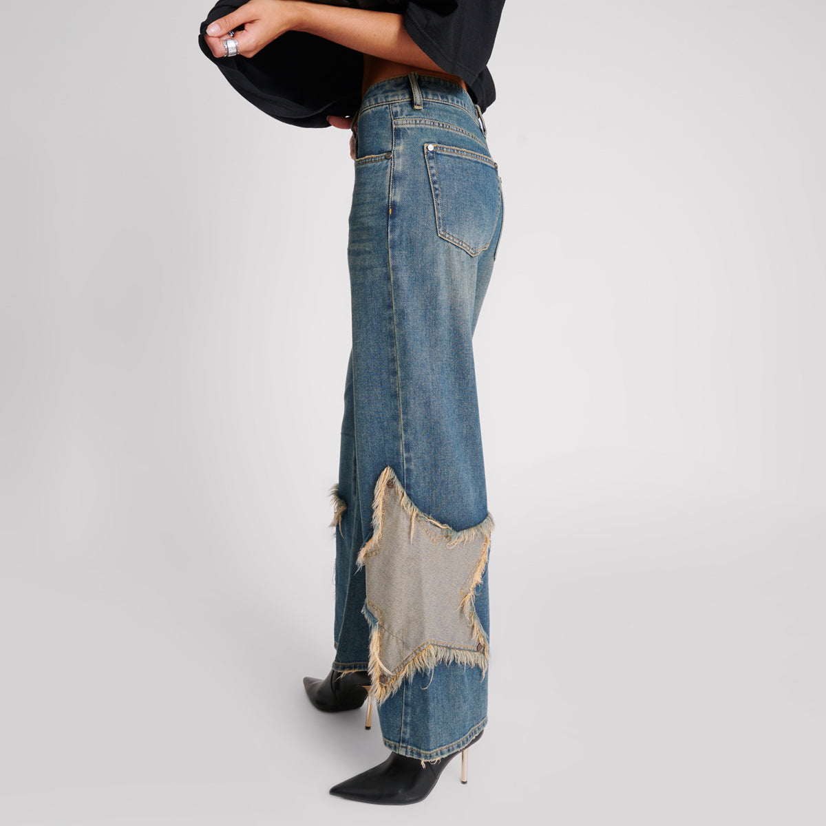26510_MEMPHIS STAR | MEMPHIS STAR JACKSONS MID WAIST WIDE LEG JEANS | Color:MEMPHIS STAR【ONE TEASPOON_ワンティースプーン】【archive】
