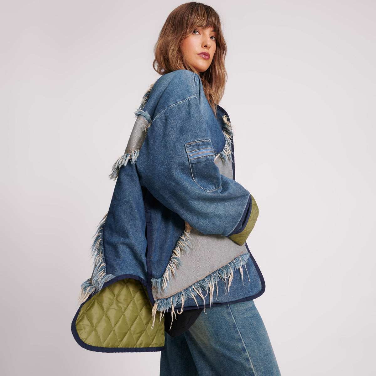 26513_MEMPHIS STAR | MEMPHIS LIGHT STAR DENIM WADDED JACKET | Color:MEMPHIS STAR【ONE TEASPOON_ワンティースプーン】【archive】