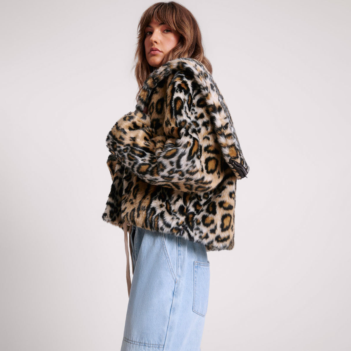 FAUX LEOPARD SPLIT HOOD JACKET – ANIMAL | ONE TEASPOON