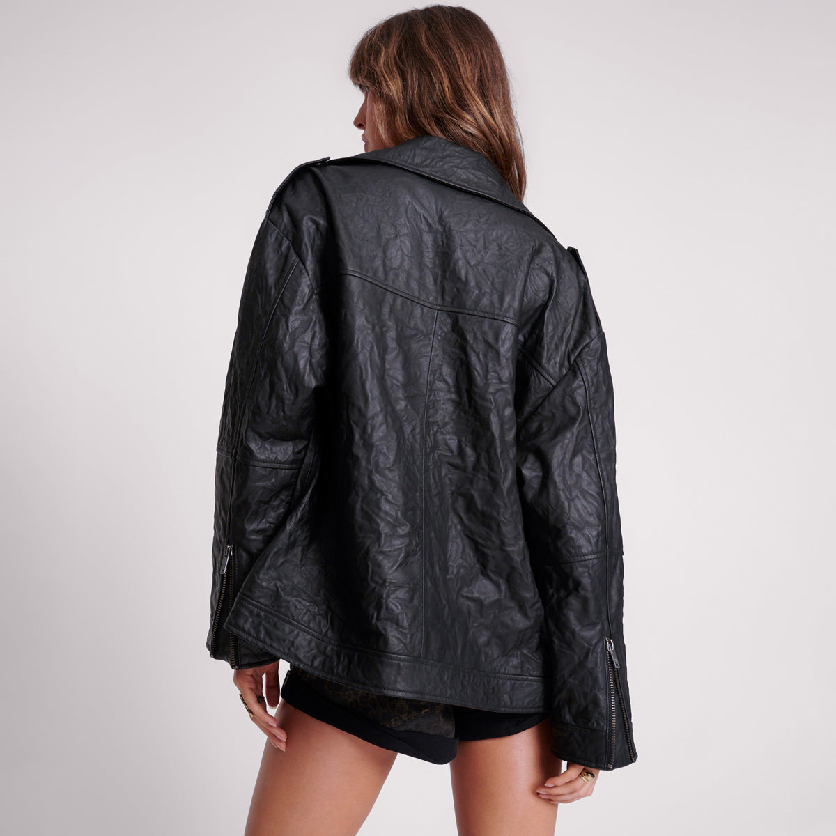 26627_BLACK | BOYFRIEND LEATHER BIKER JACKET | Color:Black【ONE TEASPOON_ワンティースプーン】