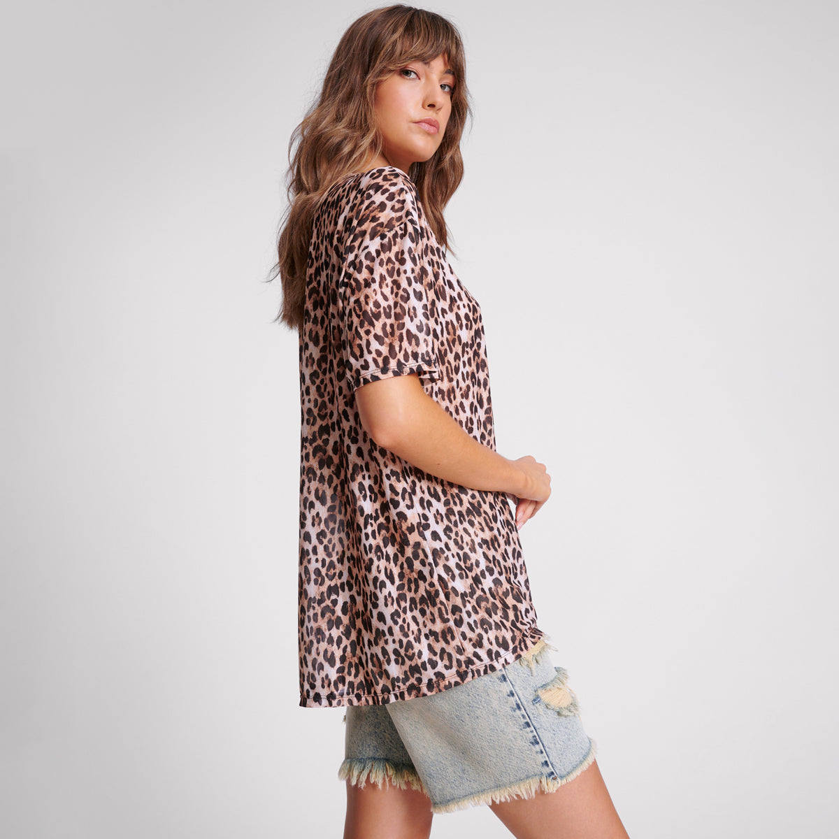 26675_ANIMAL | ANIMAL MESH TEE | Color:ANIMAL【ONE TEASPOON_ワンティースプーン】