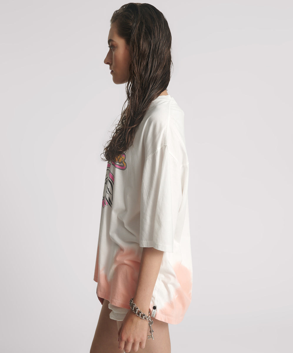 26821_CREAM | ANGEL DIP DYE KOBE TEE | Color:Cream【ONE TEASPOON_ワンティースプーン】