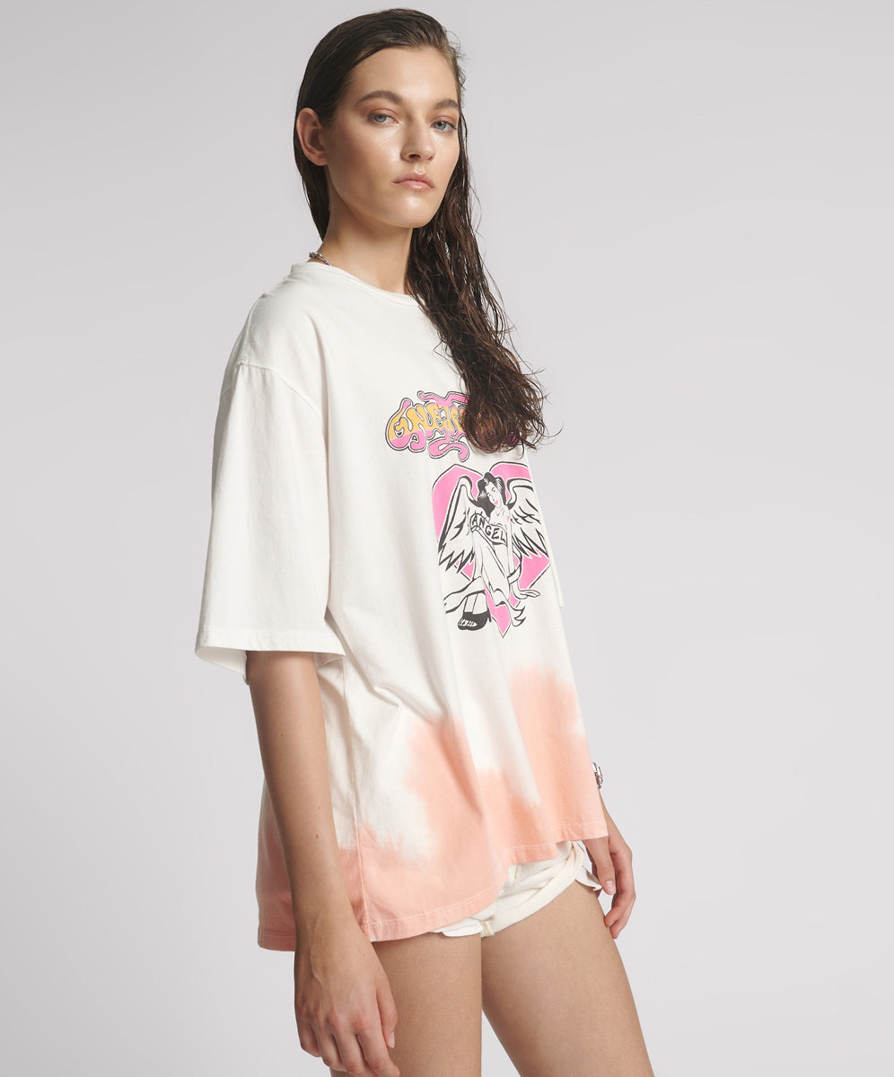 26821_CREAM | ANGEL DIP DYE KOBE TEE | Color:Cream【ONE TEASPOON_ワンティースプーン】