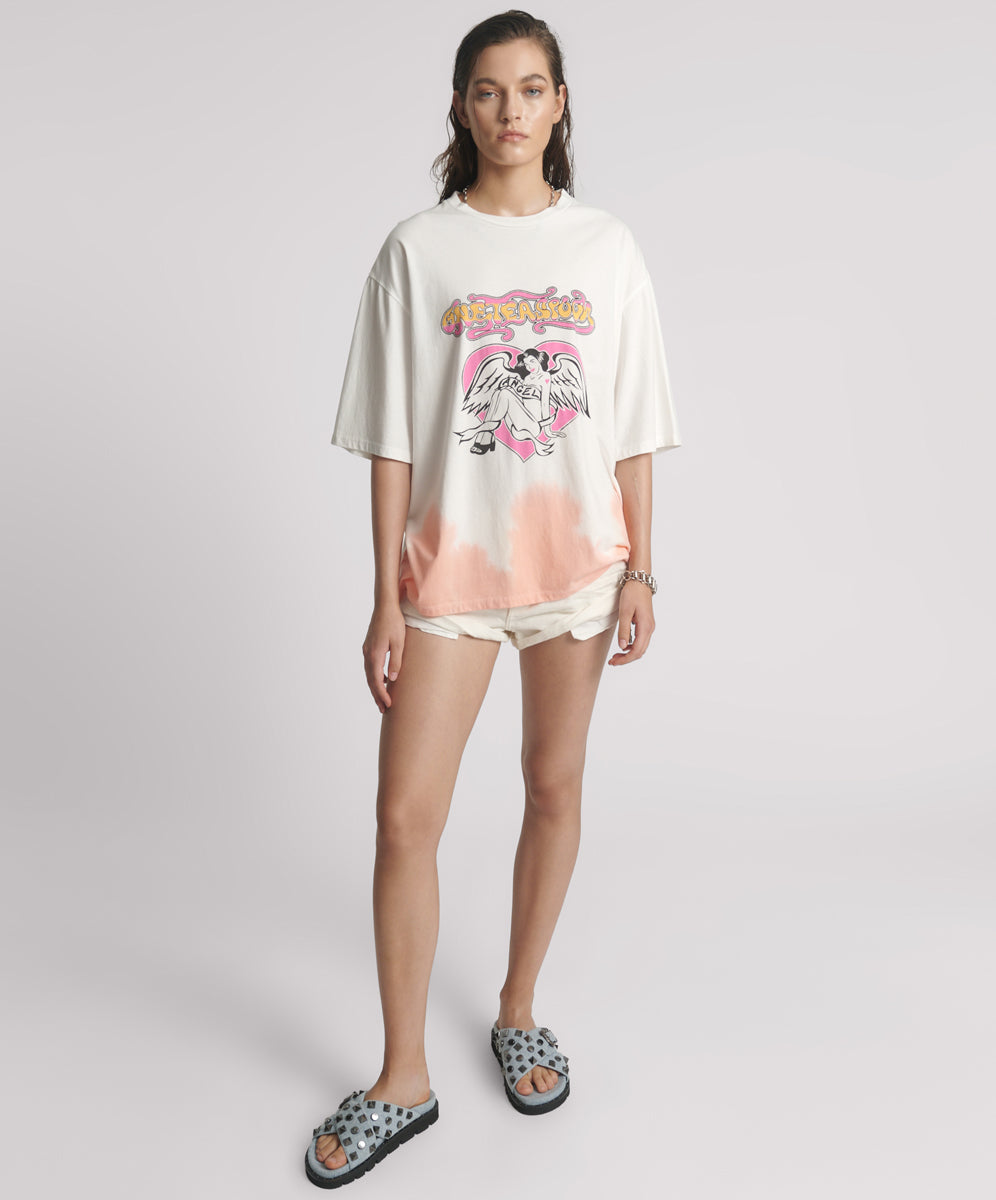 26821_CREAM | ANGEL DIP DYE KOBE TEE | Color:Cream【ONE TEASPOON_ワンティースプーン】