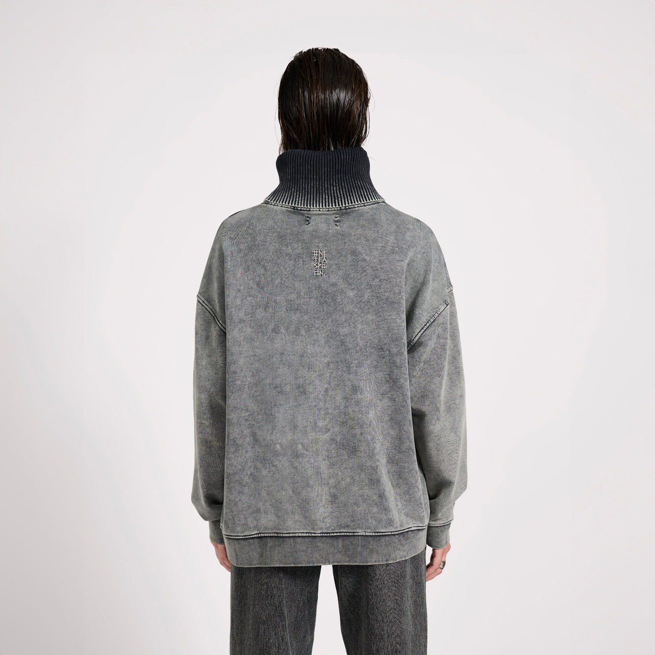 FLEECE ROLL NECK SWEATER | Color_Worn Black | No_27121_worn black【ONE TEASPOON_ワンティースプーン】【入荷予定アイテム・入荷連絡可能】