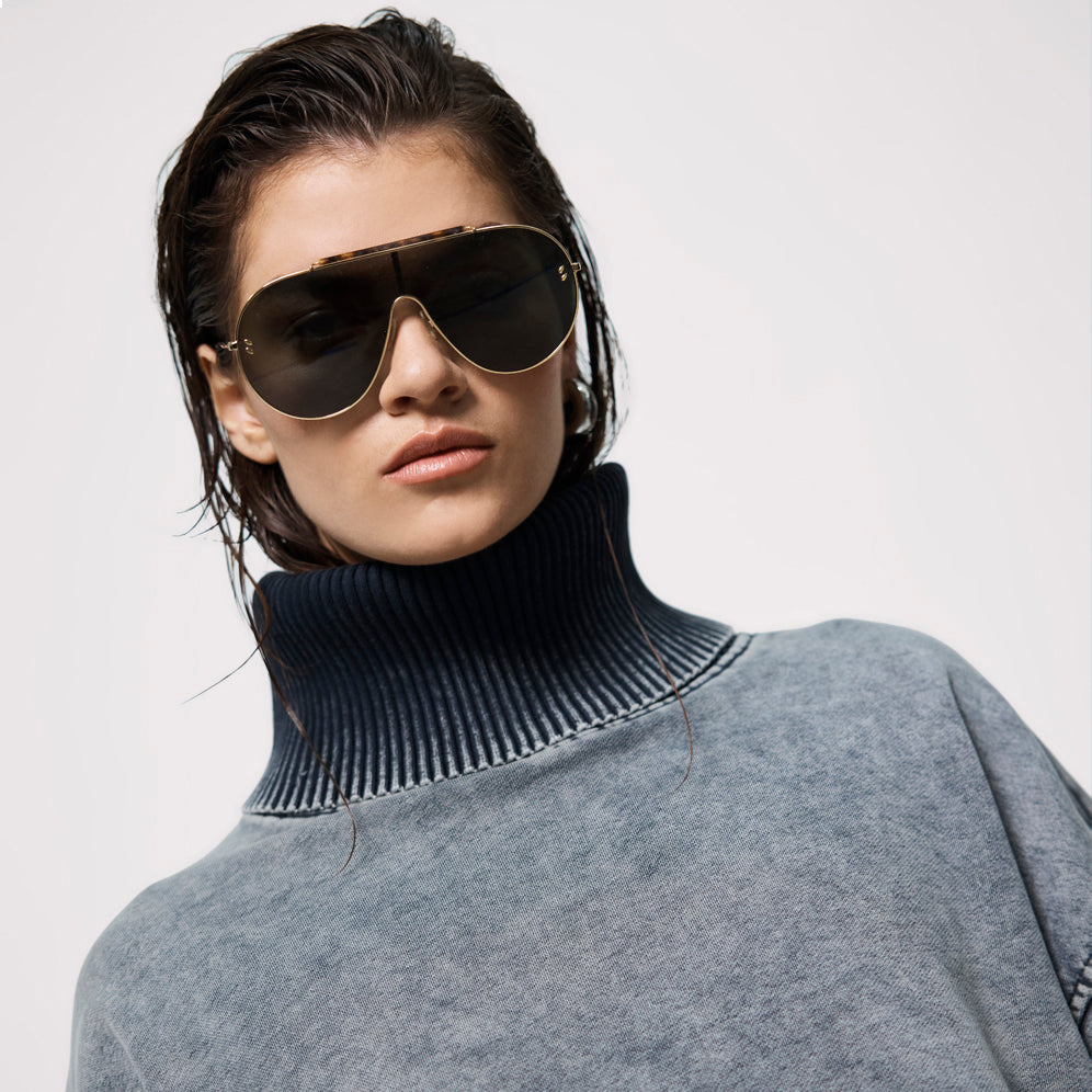 FLEECE ROLL NECK SWEATER | Color_Worn Black | No_27121_worn black【ONE TEASPOON_ワンティースプーン】【入荷予定アイテム・入荷連絡可能】