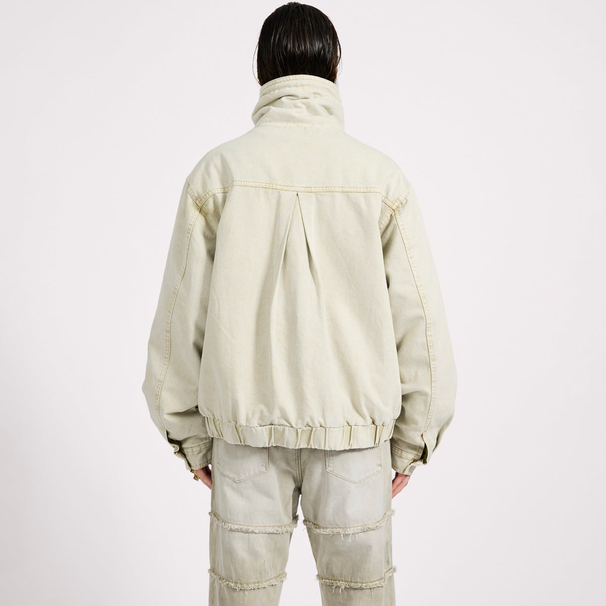 DENIM UTILITY PUFFER JACKET | Color_Antique Stone | No_27219_antique stone【ONE TEASPOON_ワンティースプーン】