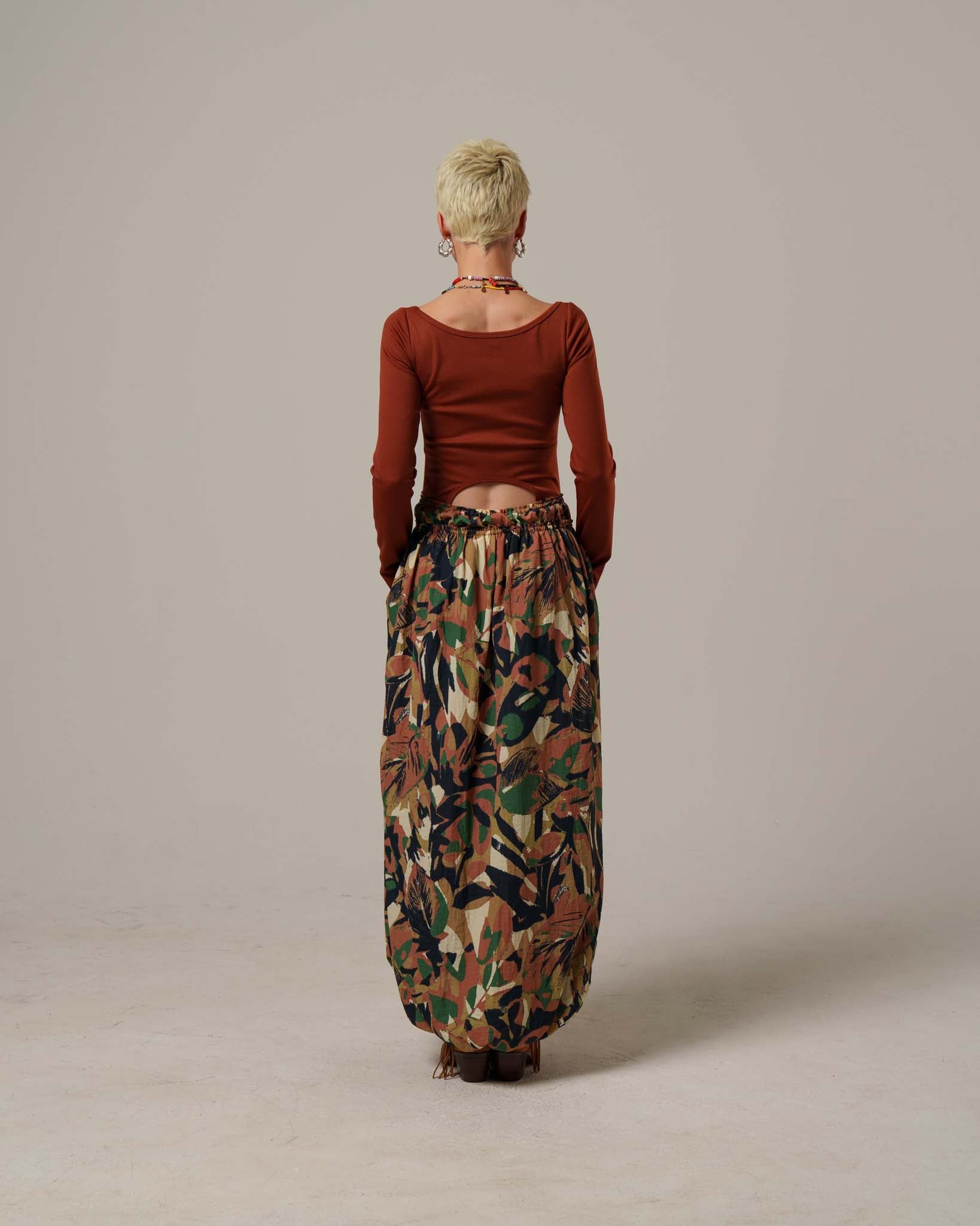 Balloon Hybrid Dress | Color:Camoflage【AMBERGLEAM_アンバーグリーム】