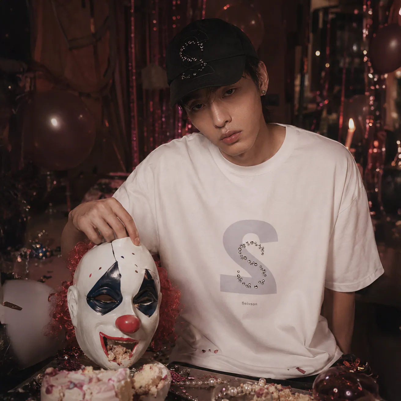 Seivson × (A)crypsis THE TRUE 2 COLLECTION Limited Cap - BLACK