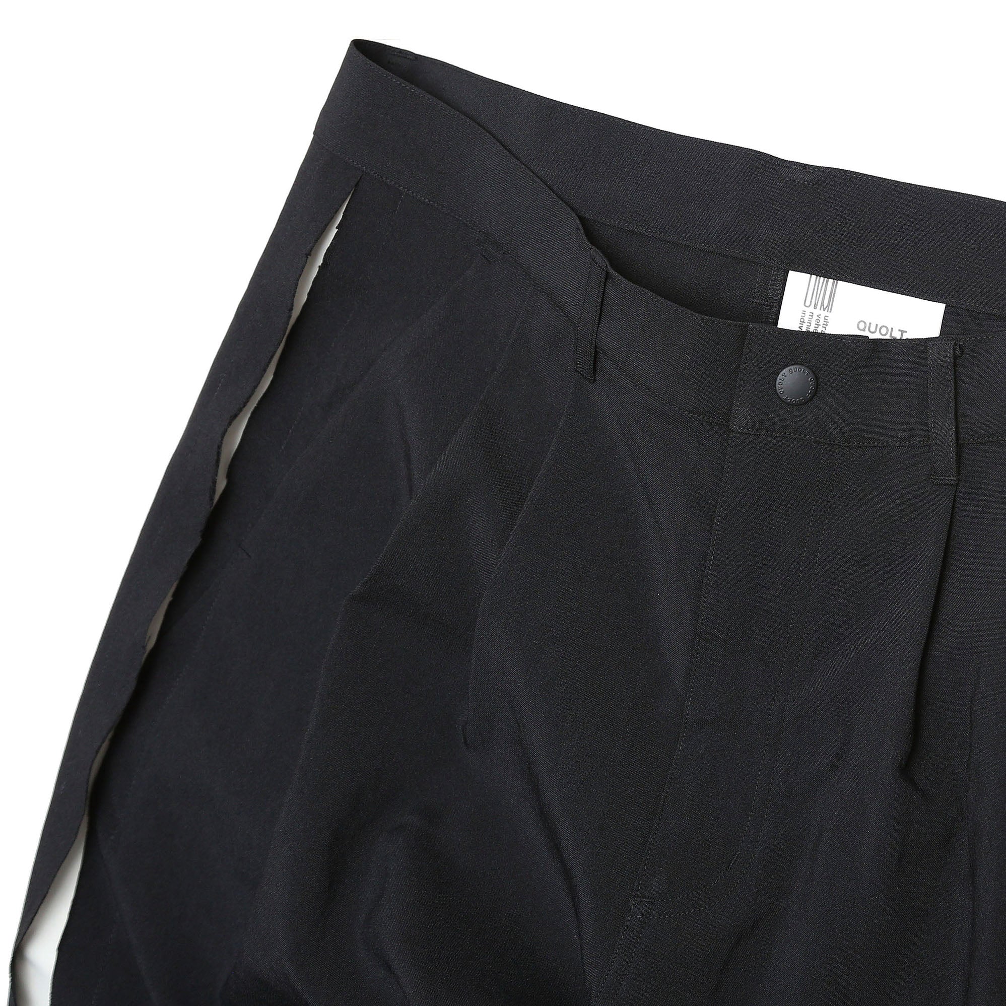 untrad pants | Color_Black-White | No_901t-1902_Black-White【QUOLT_クオルト】