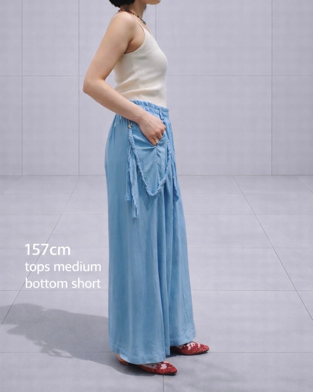 ネイティブシアークロップドパンツ – Water Blue | AMBERGLEAM