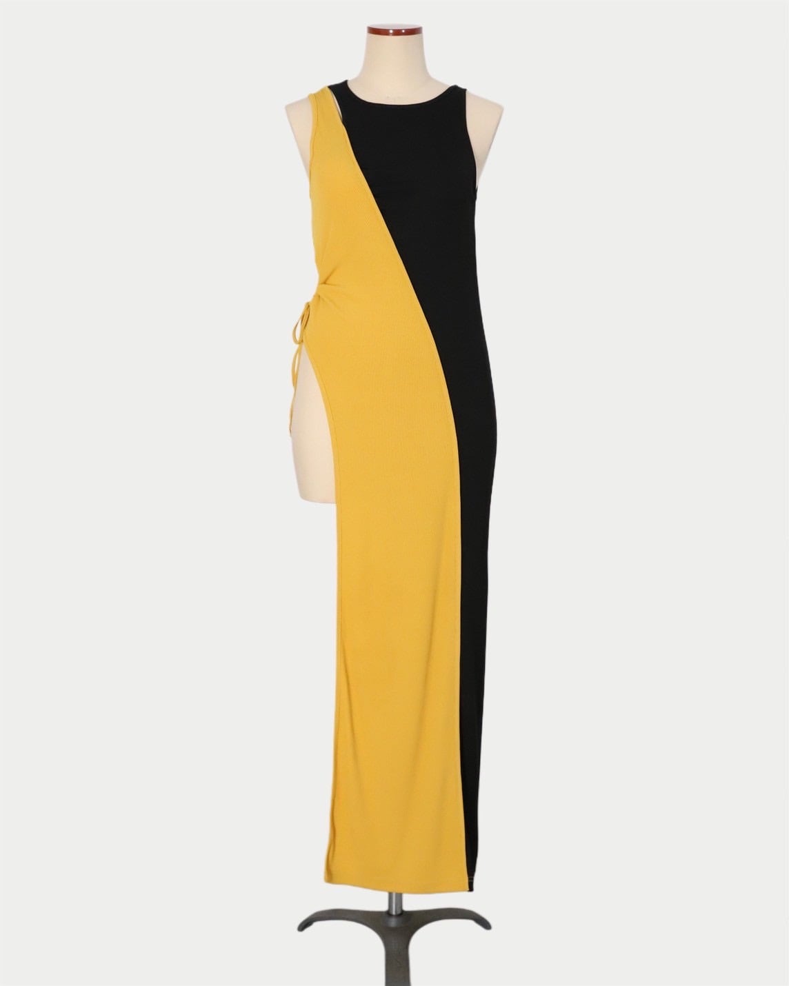 アシンメトリーRIBカットドレス – Bicolor | 26SS-SPW-09_Bicolor | AMBERGLEAM