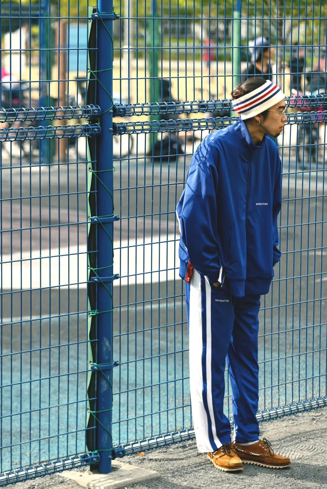 Warren | Basket Jersey Pants – Blue/maroon | IMPRESTORE