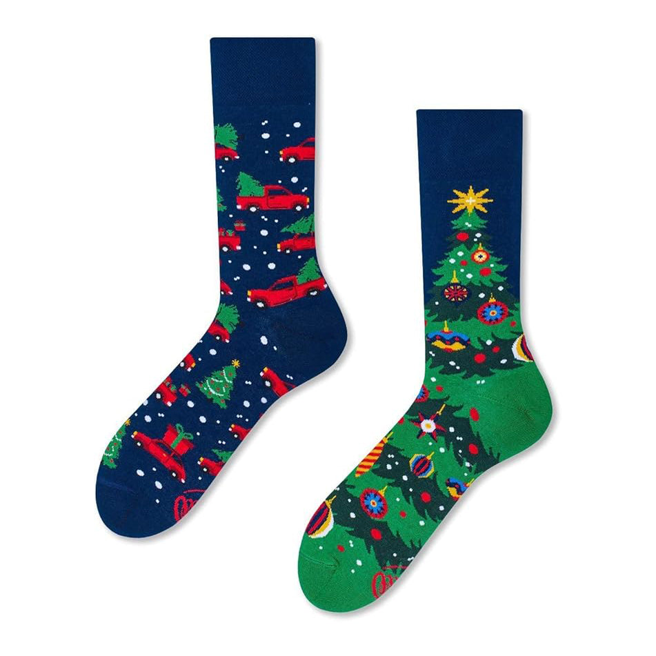 reguler socks / Xmas Tree【many mornings メニ―モーニングス】【ネコポス選択可能】