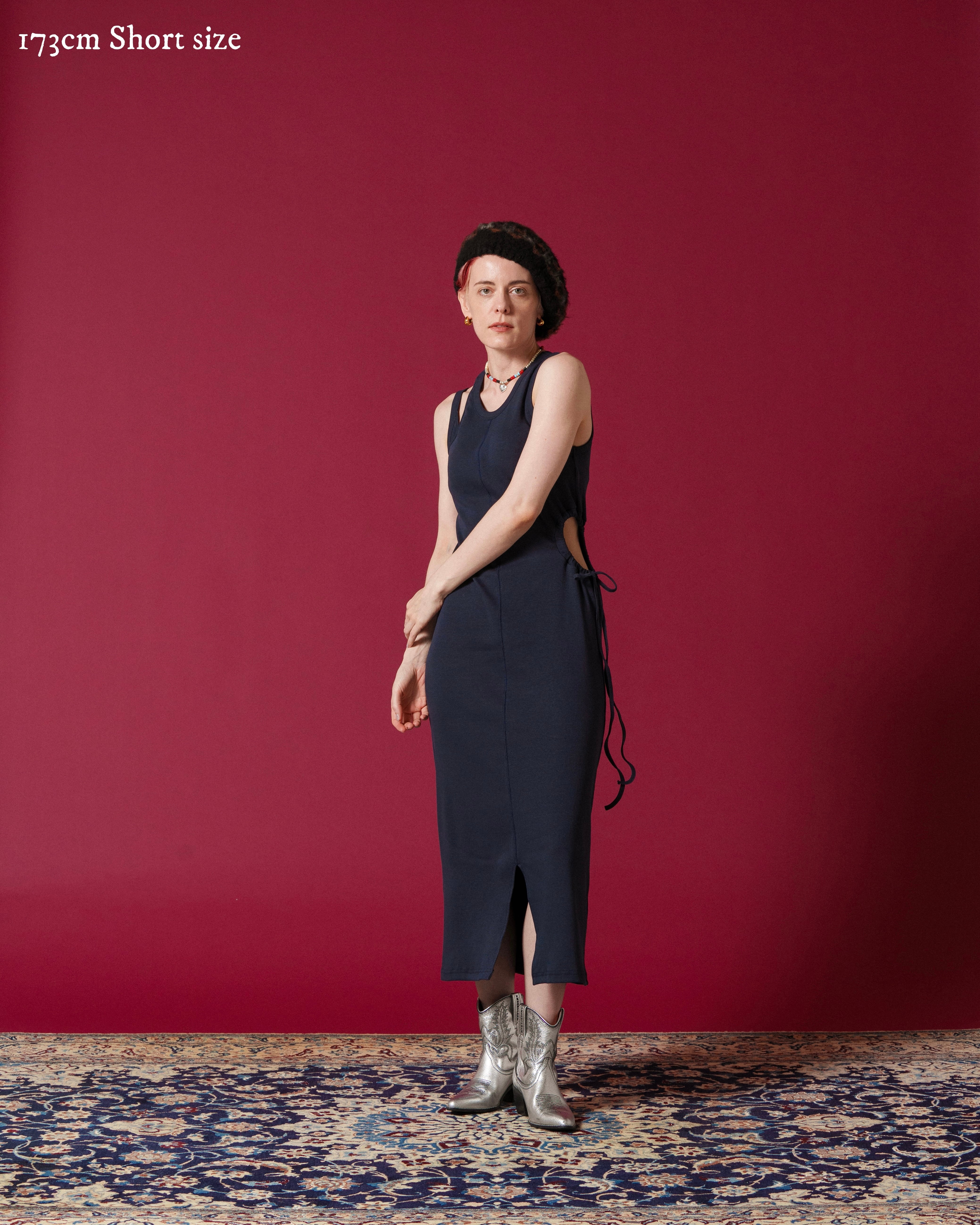 Stretch RIB Art Dress – Black | AMBERGLEAM