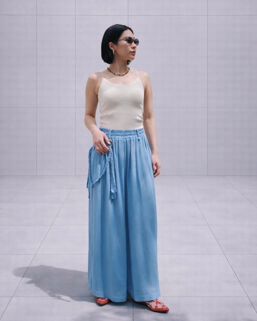 ネイティブシアークロップドパンツ – Water Blue | AMBERGLEAM