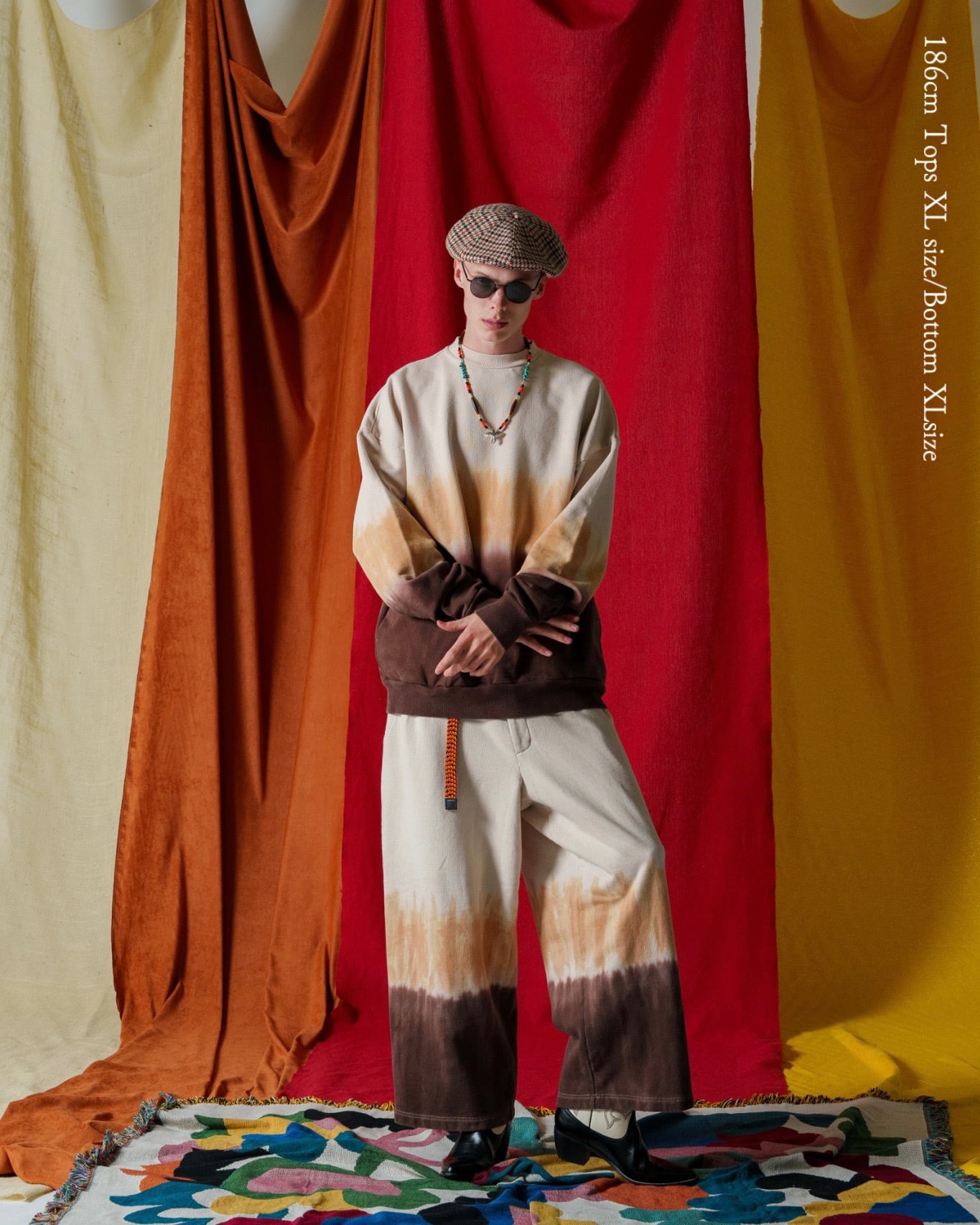 Name:Tiedye Pile Pullover | Color:Mix/Coffee【AMBERGLEAM_アンバーグリーム】| No:1143131111