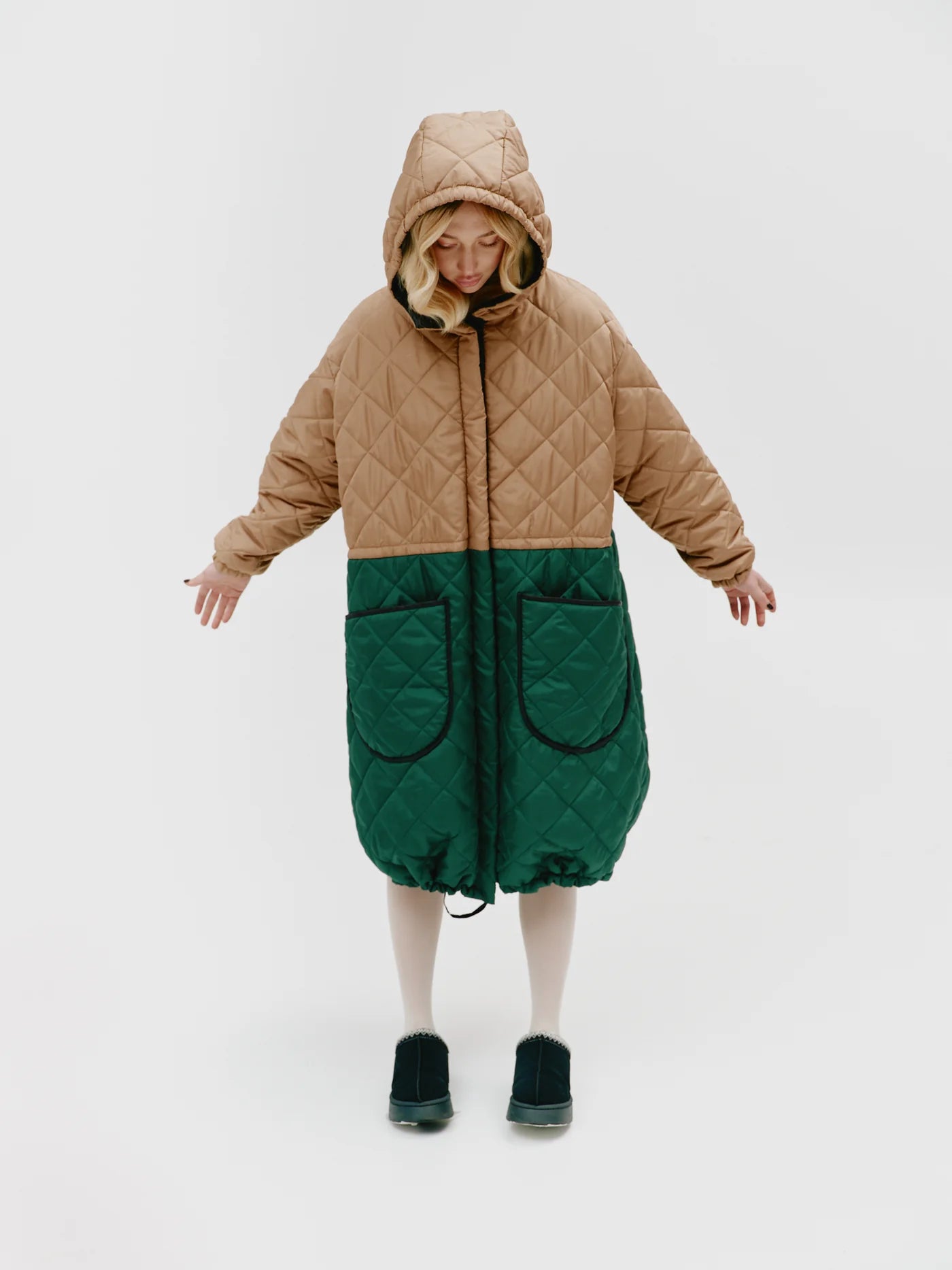 Dreamy Coat | Color:Beige/Green【ANIELE STROZ】 | FW23co01