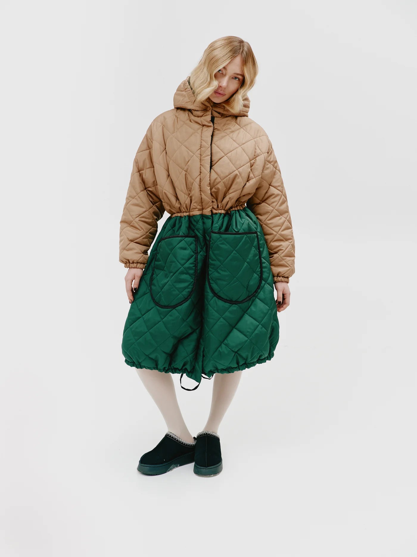 Dreamy Coat | Color:Beige/Green【ANIELE STROZ】 | FW23co01