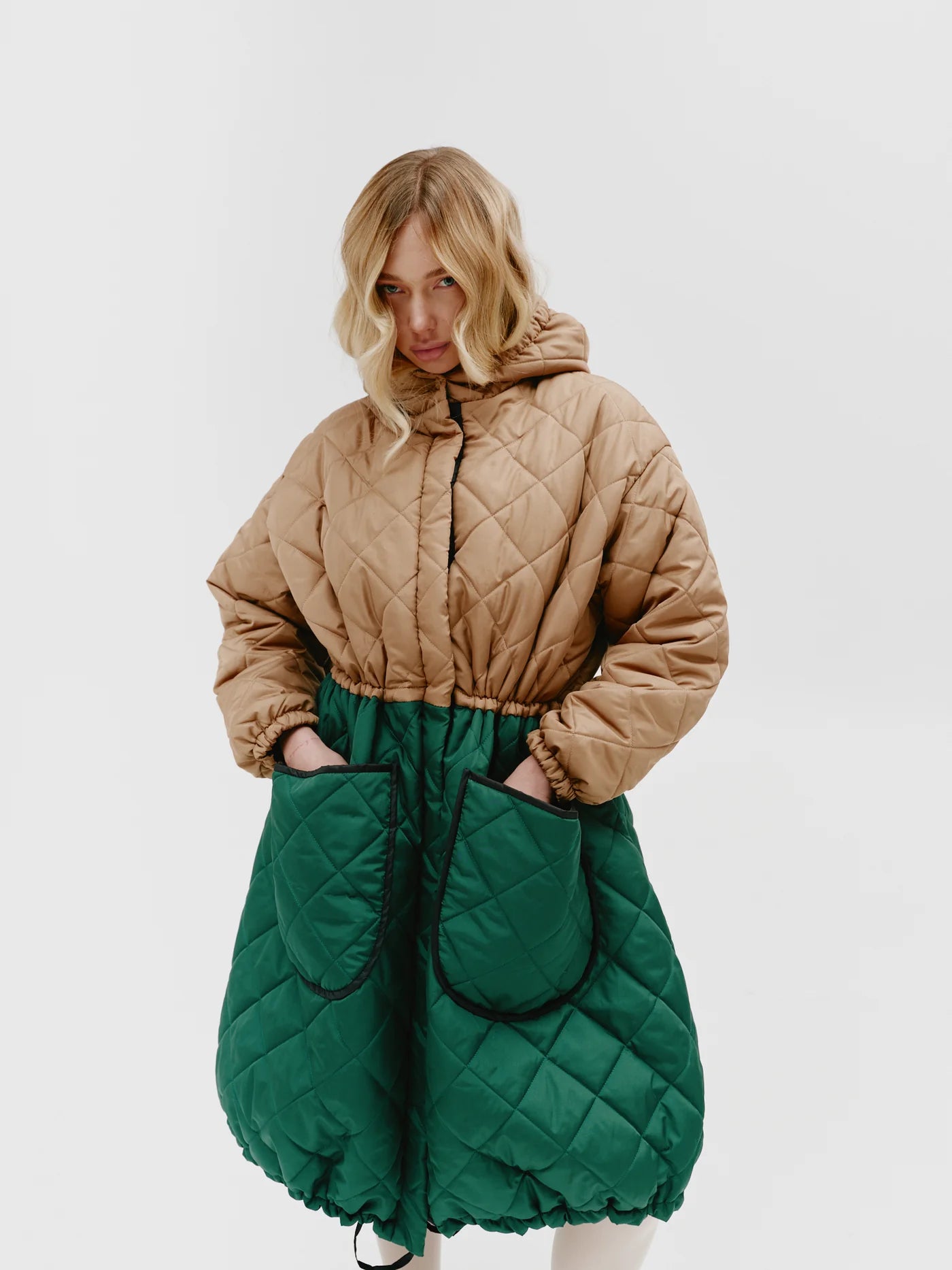 Dreamy Coat | Color:Beige/Green【ANIELE STROZ】 | FW23co01