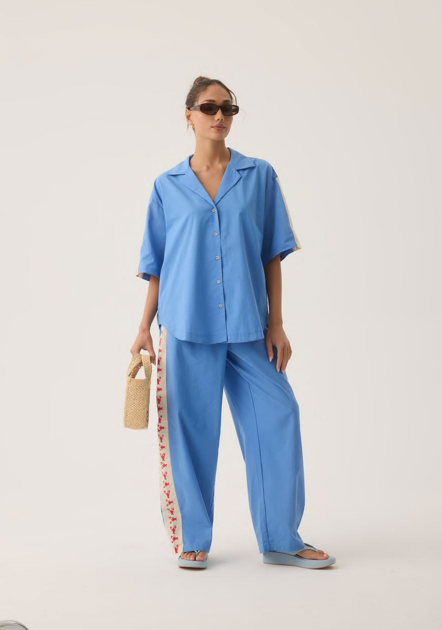 LOBSTER SHIRT | Color_French Blue | No_251010051_French Blue【ARAMINTA JAMES_アラミンタジェームス】