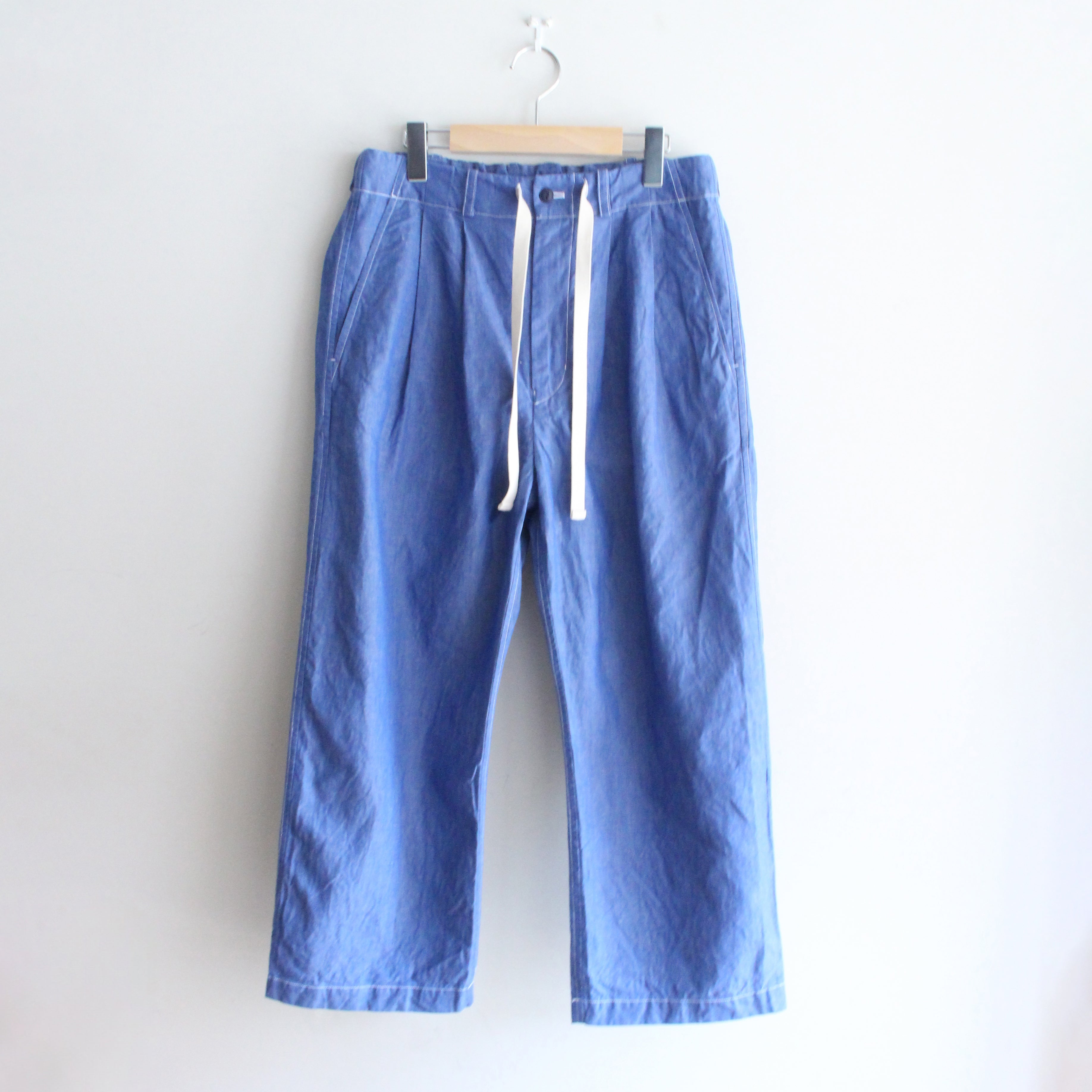 BAGS EASY WIDE PANTS-CHAMBRAY | Color_Blue | No_BE-02_Blue【CATTA_カッタ】【入荷予定アイテム・入荷連絡可能】