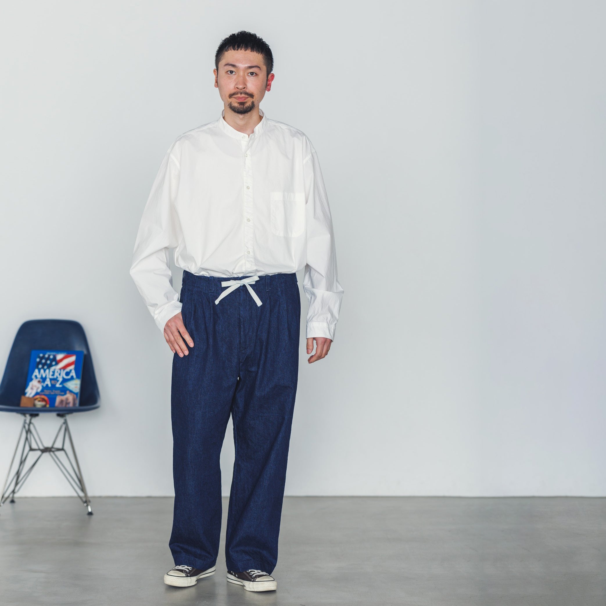 BP-03_INDIGO | BAGS EASY PANTS-STONE BIO DENIM | Color:Indigo【CATTA_カッタ】