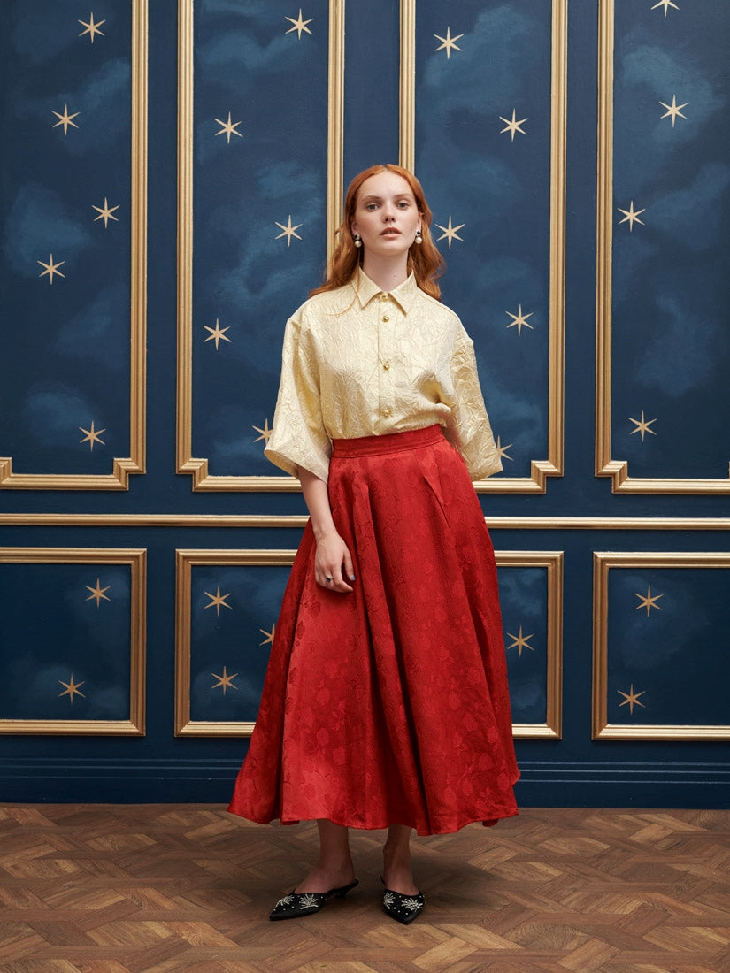30SM03BLM113GLD | Rocco Crinkle Boxy Shirt【SISTER JANE_シスタージェーン】【archive】
