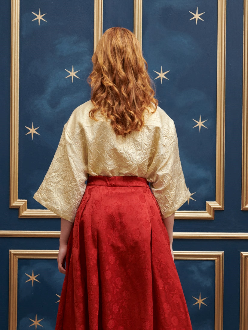 30SM03BLM113GLD | Rocco Crinkle Boxy Shirt【SISTER JANE_シスタージェーン】【archive】