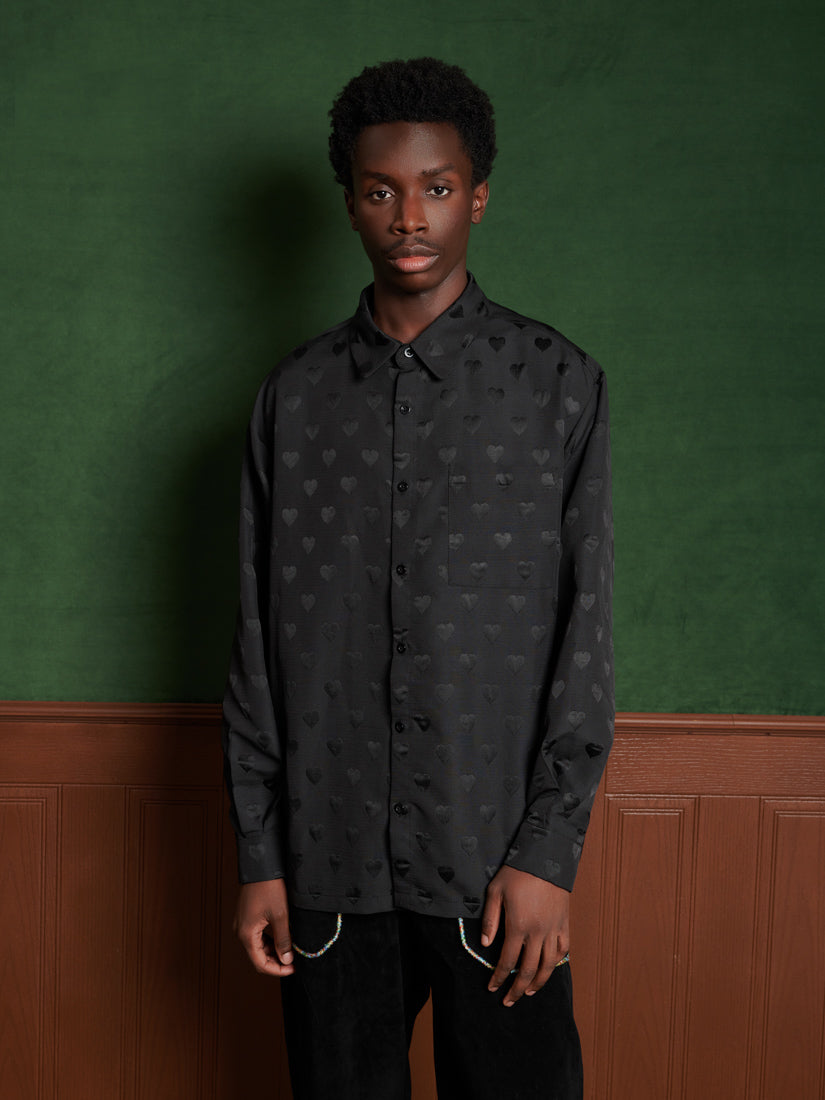31SM00BLM117BLK | Roy Jacquard Shirt | Color:Black【SISTER JANE_シスタージェーン】