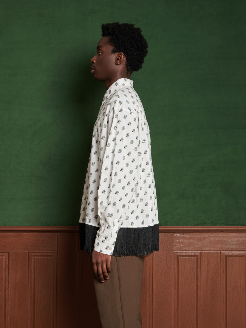31SM00BLM118WHT | William Fringe Shirt | Color:White【SISTER JANE_シスタージェーン】【archive】