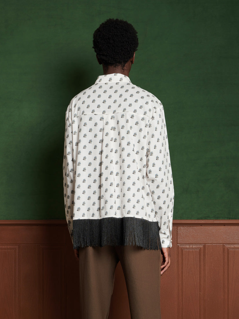 31SM00BLM118WHT | William Fringe Shirt | Color:White【SISTER JANE_シスタージェーン】【archive】
