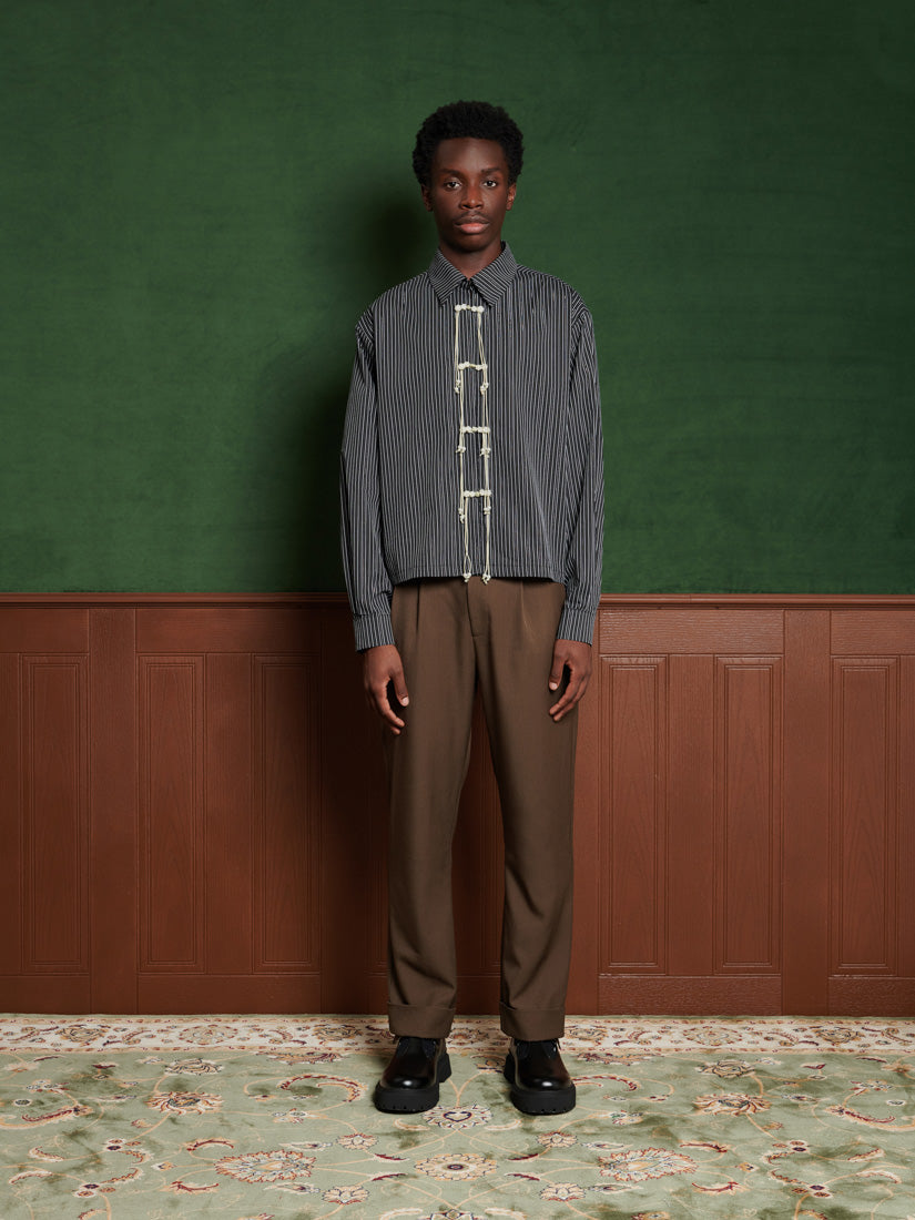 31SM00BLM126NVY | Howard Shirt | Color:Navy【SISTER JANE_シスタージェーン】【archive】