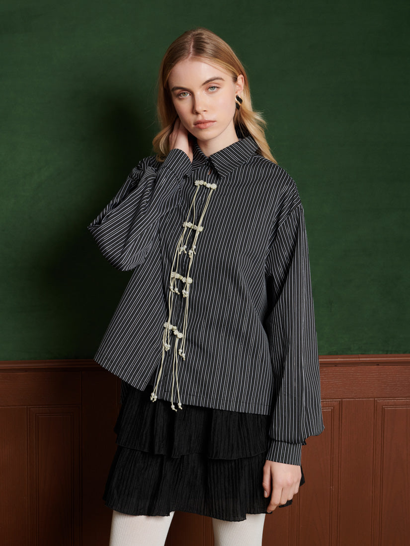31SM00BLM126NVY | Howard Shirt | Color:Navy【SISTER JANE_シスタージェーン】【archive】