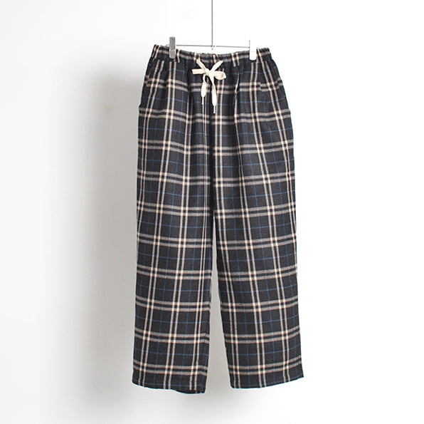 NERD CHECKED WIDE PANTS | Color_Blue/White | No_co2025aw-02_blue/white【CONICHIWA BONJOUR_コニチワボンジュール】【入荷予定アイテム・入荷連絡可能】