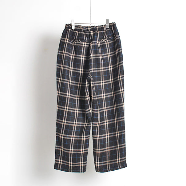 NERD CHECKED WIDE PANTS | Color_Blue/White | No_co2025aw-02_blue/white【CONICHIWA BONJOUR_コニチワボンジュール】【入荷予定アイテム・入荷連絡可能】