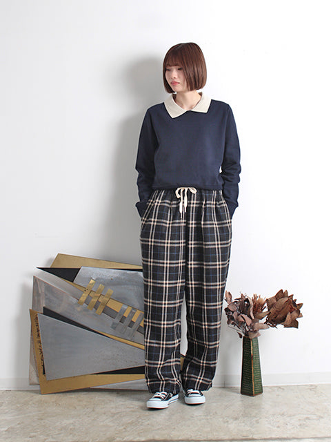 NERD CHECKED WIDE PANTS | Color_Blue/White | No_co2025aw-02_blue/white【CONICHIWA BONJOUR_コニチワボンジュール】【入荷予定アイテム・入荷連絡可能】