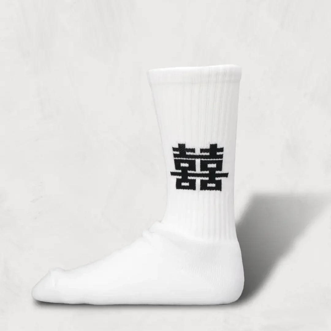 WHITE BLACK | DECKA × BRÚ NA BÓINNE × SHOWATABÉ パイルソックス BNBSW-53 | Good Luck & Be Happyデザイン | 4色展開 | ネコポス対応