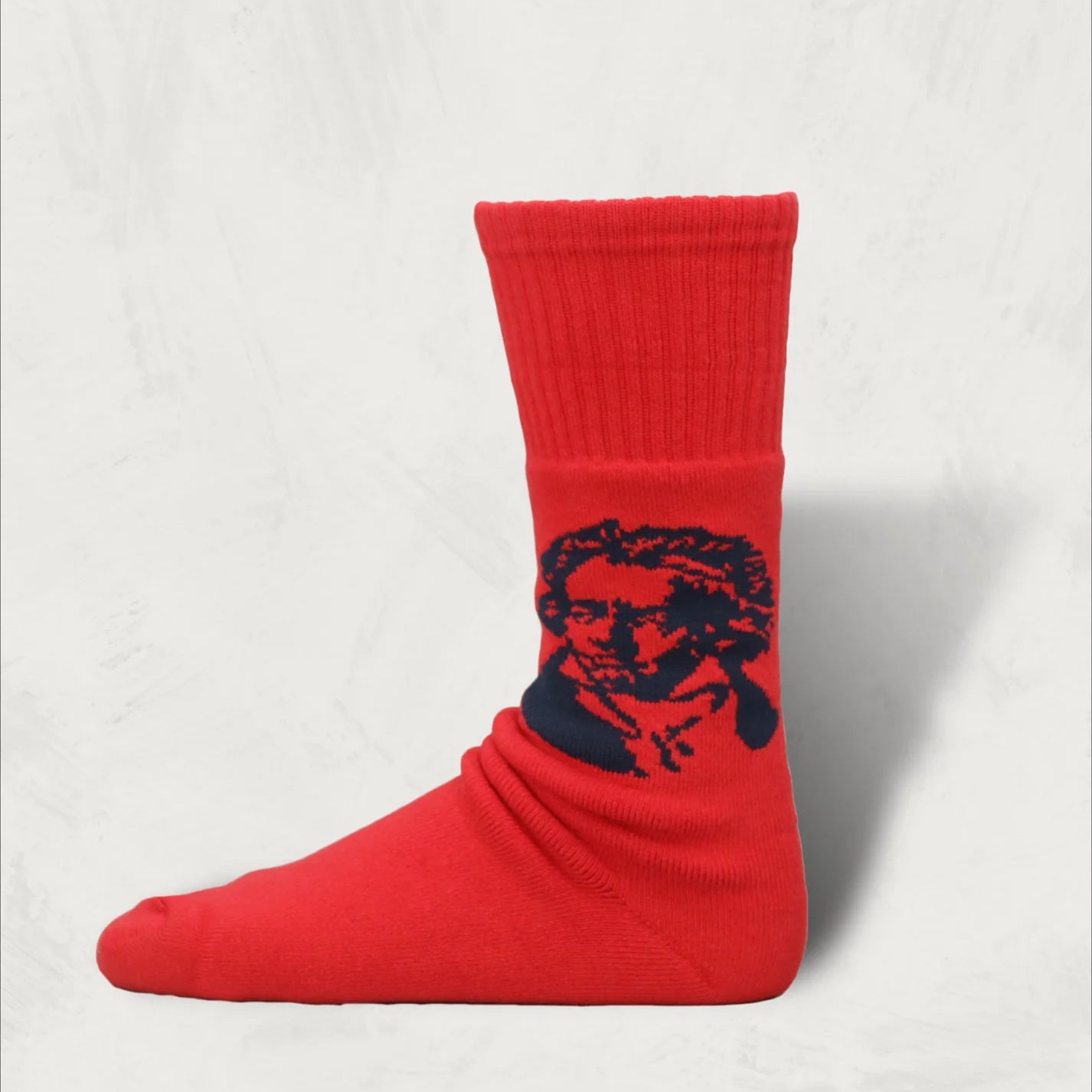 BNB × de-43_r | Pile Socks|Composer | Red 【DECKA BRÚ NA BÓINNE】【ネコポス選択可能】