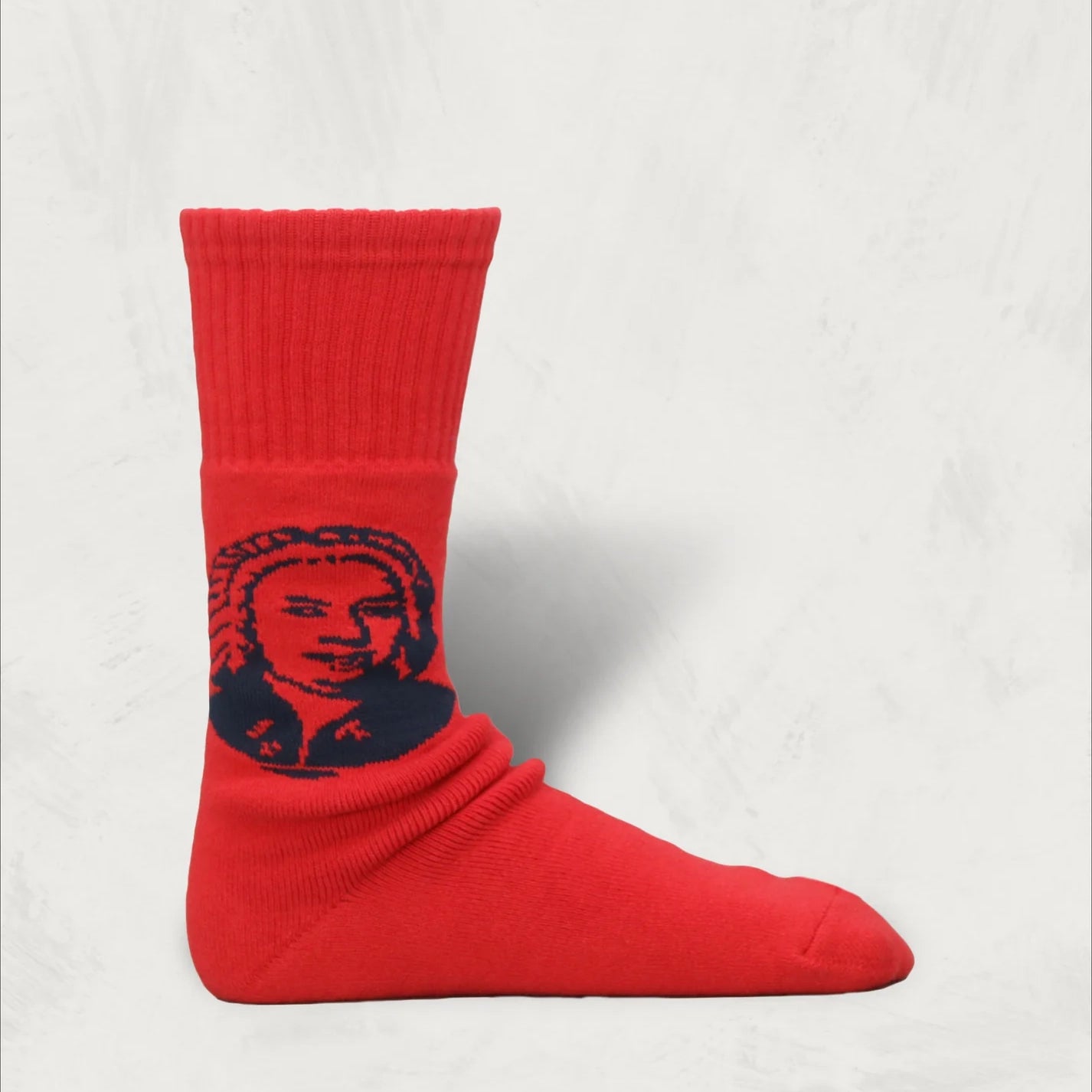 BNB × de-43_r | Pile Socks|Composer | Red 【DECKA BRÚ NA BÓINNE】【ネコポス選択可能】