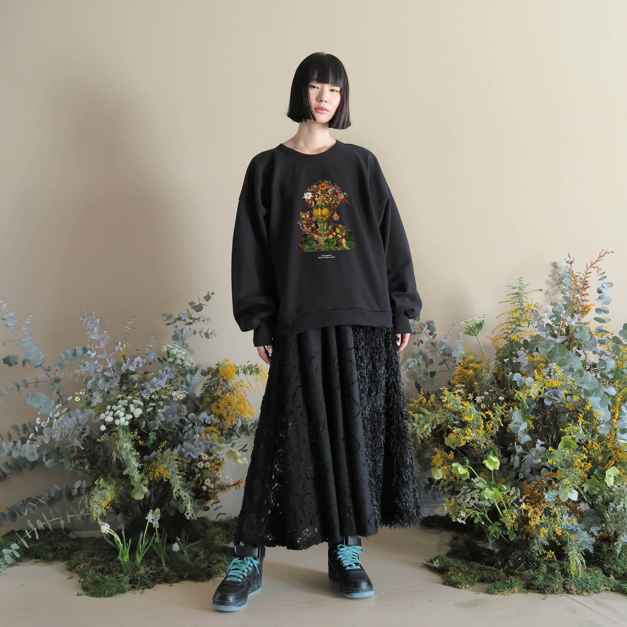 BSD24AW-10_BLACK | Secret Garden Culottes | Color:Black【BEDSIDEDRAMA_ベッドサイドドラマ】【archive】